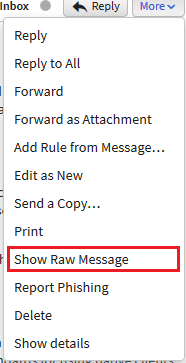 View FastMail Header