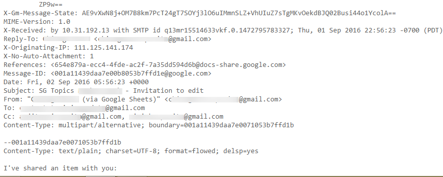 Analyze Gmail Email Header