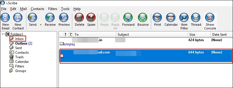 Open i.Scribe Email Header
