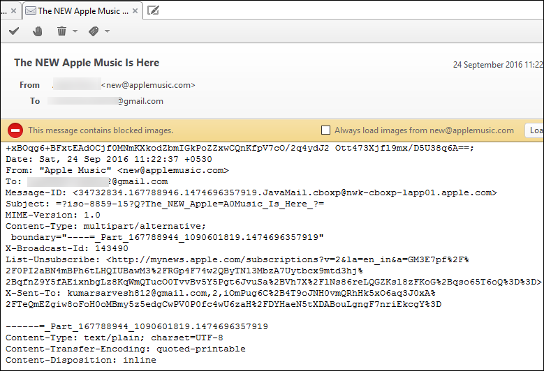 Investigate Opera Message Header
