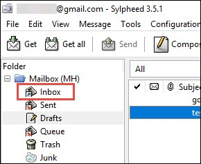 select mail folder